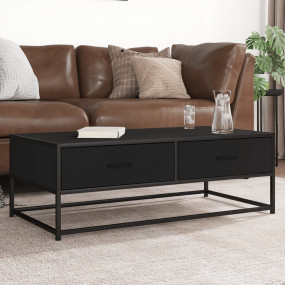 Coffee Table Black Engineered wood, metal 39.4 x 19.7 x...