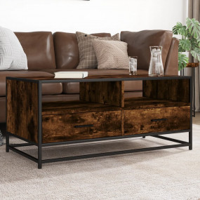Coffee Table Smoked oak Engineered wood, metal Medium