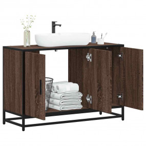 Bathroom Sink Cabinet Brown oak Engineered wood, metal