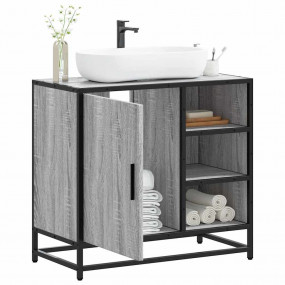 Bathroom Sink Cabinet Grey Sonoma Engineered wood, Meta...