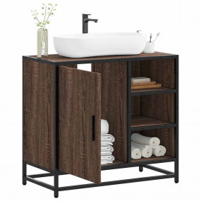 Bathroom Sink Cabinet Brown oak Engineered wood and met...
