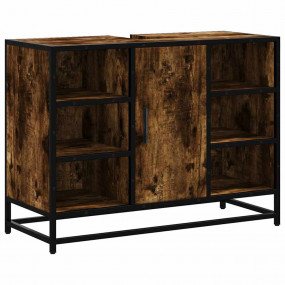 Bathroom Sink Cabinet Smoked Oak Engineered wood, metal...