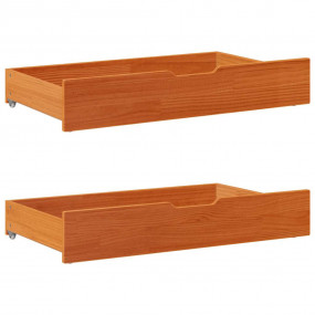 Under-bed Drawer Wax Brown Solid Pinewood L Under-Bed D...