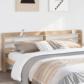 Headboard Natural Solid Pine Wood Large - fits double b...