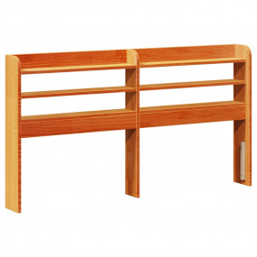 Headboard Wax brown Solid pine wood 55.1 in bed width H...