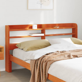 Headboard Wax brown Solid pine wood Double Headboard