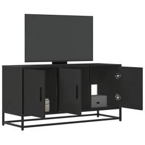 TV Cabinet Black Engineered wood, metal Medium TV Cabin...