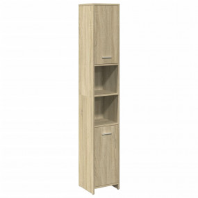 Bathroom Cabinet Sonoma Oak Engineered Wood Narrow