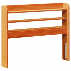 Headboard Wax Brown Solid Pine Wood Twin Headboard Rect...