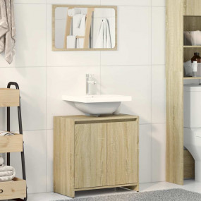 Bathroom Furniture Set Sonoma oak Engineered wood Mediu...