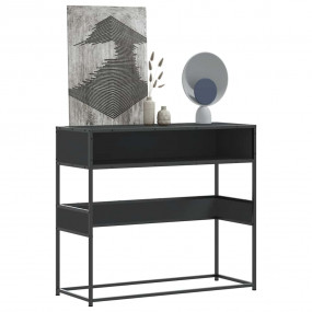 Console Table Black Engineered wood Medium Console Tabl...