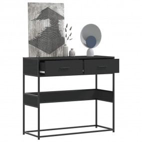Console Table Black Engineered wood, metal 35.4 x 13.8 ...