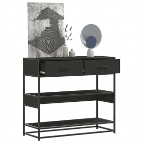 Console Table Black Engineered wood, metal Medium Conso...