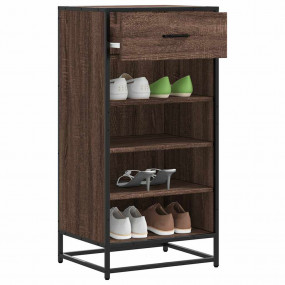 Shoe Rack Brown Oak Engineered wood, metal Medium Shoe ...