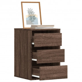 Chest of Drawers Brown Oak Engineered Wood Small Chest ...