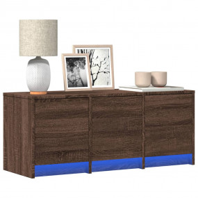 TV Cabinet Brown Oak Engineered Wood Medium TV Cabinet