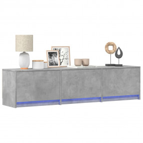 TV Cabinet Concrete Gray Engineered Wood 65.0 x 13.4 x ...
