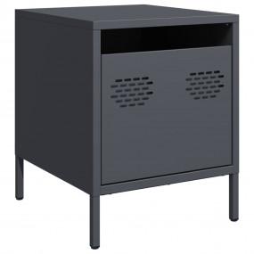Bedside Cabinet Anthracite Cold-Rolled Steel Compact