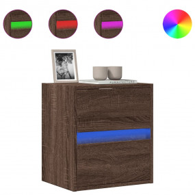 TV Wall Cabinet Brown Oak Engineered Wood Compact TV Wa...