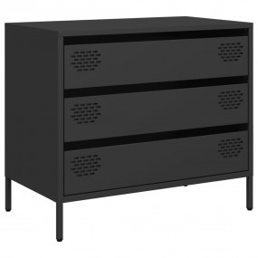 Sideboard Black Cold-rolled steel Medium Sideboard Rect...
