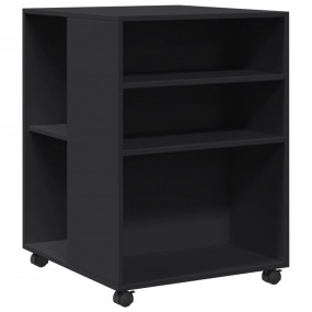 Side Table Black Engineered Wood Medium Side Table Rect...