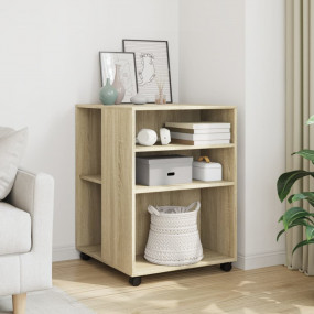 Side Table Sonoma Oak Engineered Wood Medium Lockable w...