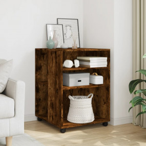 Side Table Smoked Oak Engineered wood 21.7x23.6x30.7 in