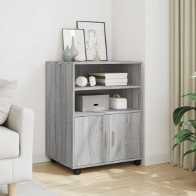Rolling Cabinet Grey Sonoma Engineered Wood Medium Mode...