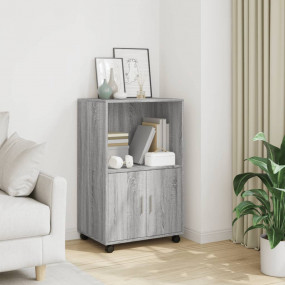 Rolling Cabinet Grey sonoma Engineered wood Medium