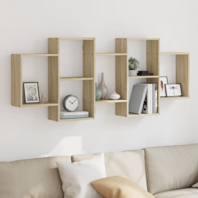Wall Shelf Sonoma oak Engineered wood Medium Wall mount...