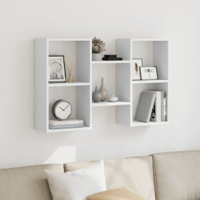 Wall Shelf White Engineered Wood Medium Floating Shelf