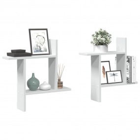 Wall Shelf White Engineered wood 19.7 x 4.7 x 19.7 in