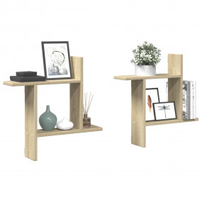 Wall Shelf Sonoma Oak Engineered Wood Medium Wall Mount...
