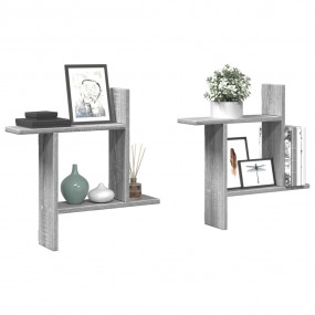 Wall Shelf Gray Sonoma Engineered Wood 19.7 in Wall mou...