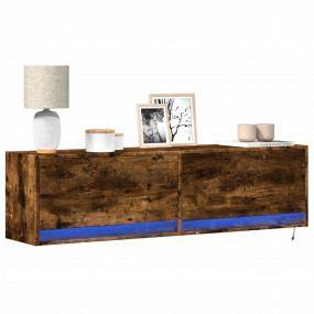 TV Wall Cabinet Smoked Oak Engineered Wood