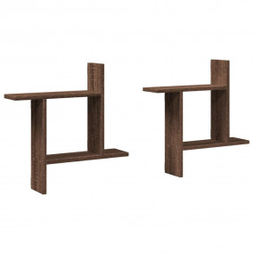 Wall Shelf Brown Oak Engineered Wood 19.7 x 4.7 x 19.7 ...