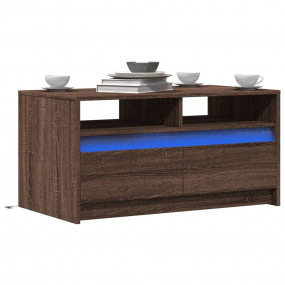 Coffee Table Brown Oak Engineered Wood Medium