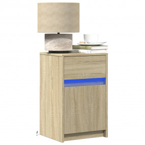 Bedside Cabinet Set of 2 Sonoma Oak Engineered Wood Sta...