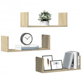 Wall Shelf Sonoma oak Engineered wood Medium Storage Wa...