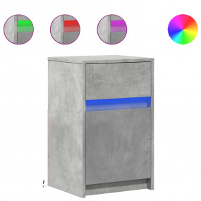 Bedside Cabinet Set of 2 Concrete Grey Engineered wood ...