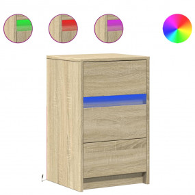 Bedside Cabinet Sonoma oak Engineered wood Medium Bedsi...