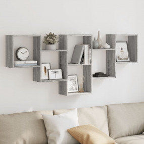 Wall Shelf Grey Sonoma Engineered Wood Large Wall Shelf