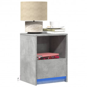 Bedside Cabinet Concrete grey Engineered wood Standard ...