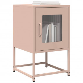 Bedside Cabinet Pink Cold-rolled Steel Small Bedside Ca...