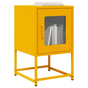 Bedside Cabinet Mustard Yellow Cold-rolled Steel Medium
