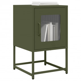 Bedside Cabinet Olive Green Cold-rolled steel Small