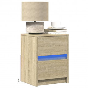Bedside Cabinet Sonoma oak Engineered wood Medium Bedsi...