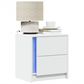 Bedside Cabinet White Engineered wood Standard Bedside ...