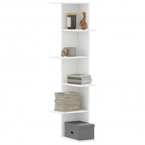 Wall Corner Shelf White Engineered Wood 14.4 x 14.4 x 5...