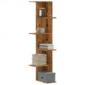 Wall Corner Shelf Old Wood Engineered Wood 55.1 in tall...